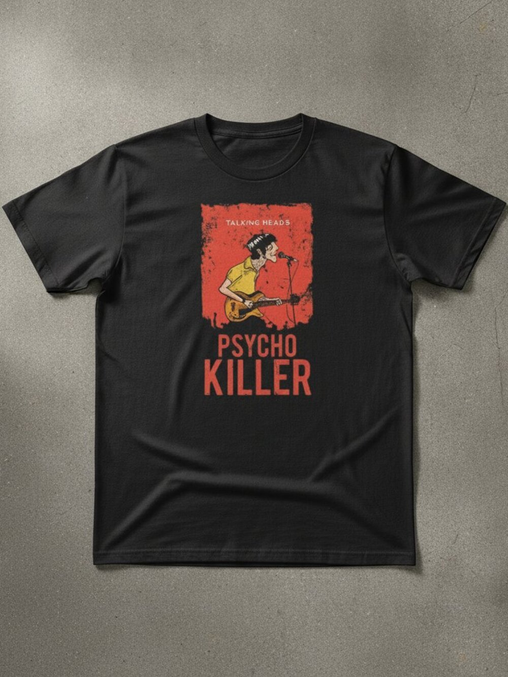 Talking Heads Psycho Killer Graphic T-Shirt – Vintage New Wave Rock Tee – Retro